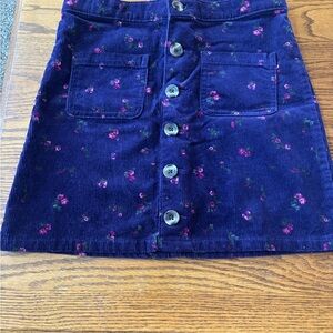 Floral Corduroy Button-Down Skirt Size 8 Children’s Place- EUC